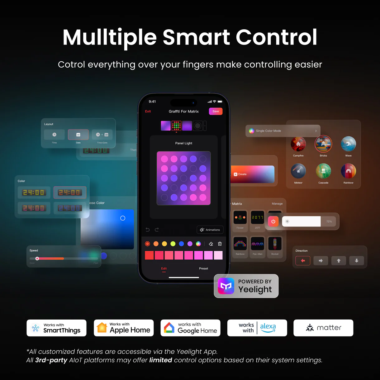 Yeelight Smart Cube Clock Kit (Included 4 Matrix Cube)