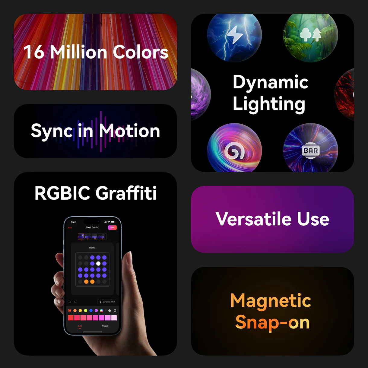 Yeelight Smart Cube Clock Kit (Included 4 Matrix Cube)